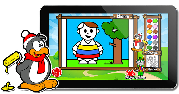 kleuren spel op de de tablet