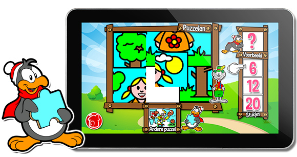 puzzelen voor kinderen op de tablet